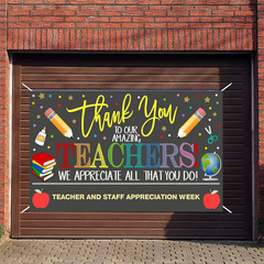 Teacher Appreciation Week Backdrop Banner School Classroom Decorations, Thank Yo