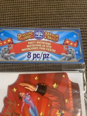 Ringling Bros. & Barnum & Bailey 8 Party Invitations Red New sealed