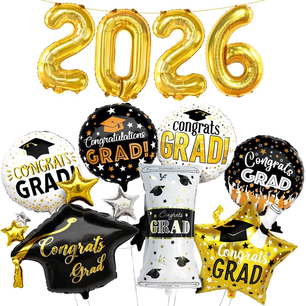 Graduation Decorations 2026 Graduation Balloons Set – Pack of 11 | Big, 28 In…