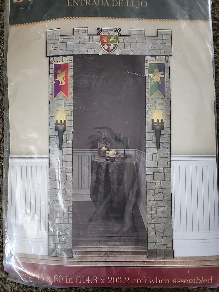 Medieval Castle Deluxe Doorway Entry Haunted House Party 3pc 45″ X 80″ Fun Scary