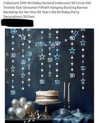 Iridescent 50th Birthday Garland