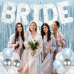 Blue Bachelorette Party Decorations, Bride to Be Bridal Shower Decorations, Brid