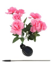 Bright Solar Rose Lights for Garden 7 Head Bundle Ground Inserted Decoration