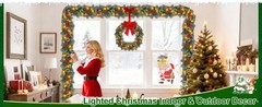 9 Ft Prelit Christmas Garland with Lights 8 Modes Timer 270 Branchs Cedar Snowy