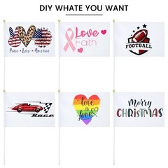 Small White DIY Sublimation Flags – 100 Pieces – Small Sublimation Flags