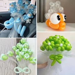 Clear 260 Balloons 100 Count Long Latex Balloon Arch Twisting