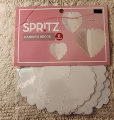 8ct Heart Multipack White Hanging Decor – Spritz