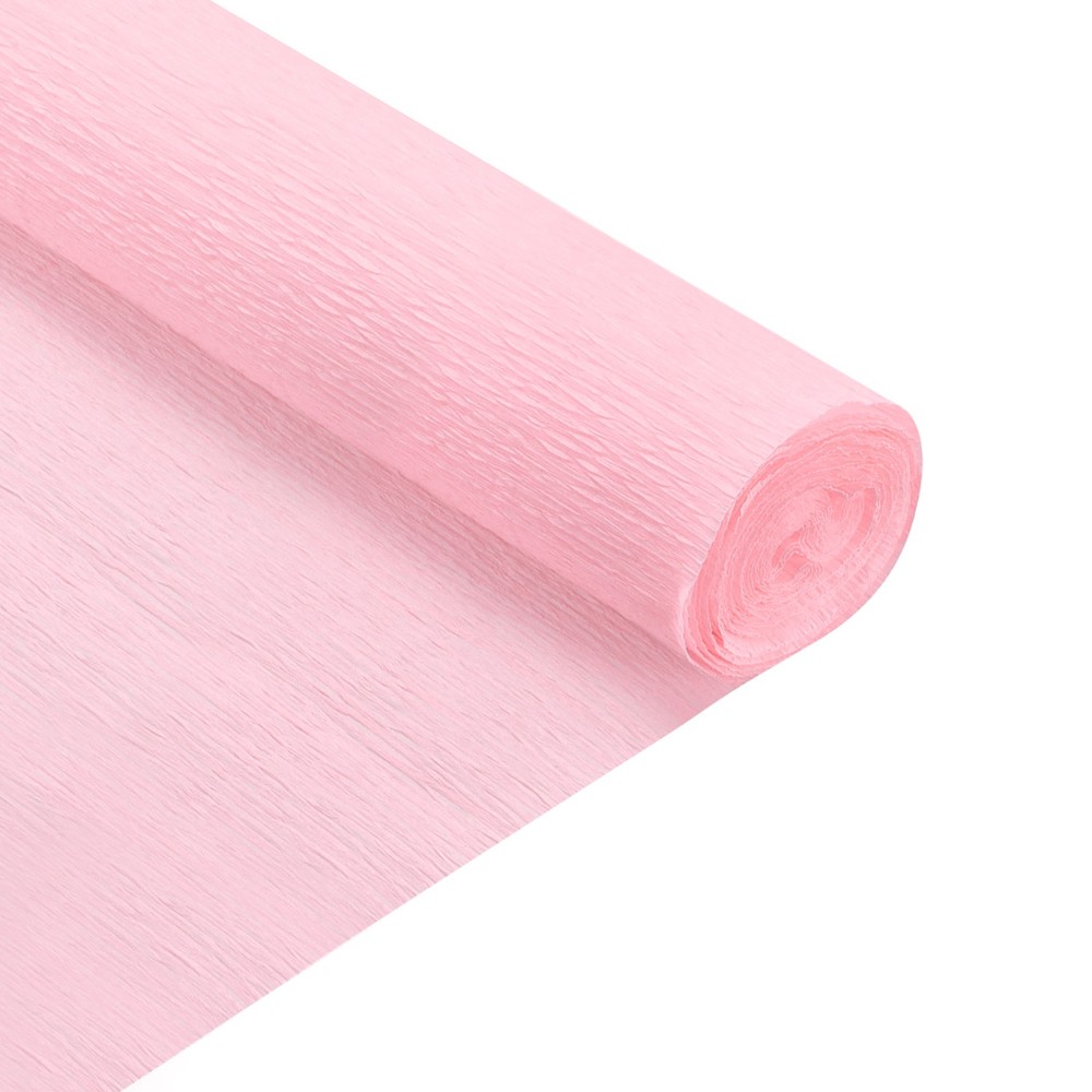 2pcs Crepe Paper Rolls DIY Decoration 8ft Long 20 Inch Wide, Light Pink