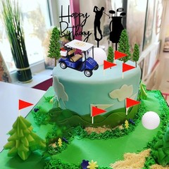 22Pcs Golf Cake Decorations Golf Cart Cake Toppers Heading for The Green Cake
