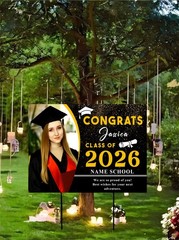 Personalized 2025 Graduation Decorations-Congrats Grad Yard Sign Decoration