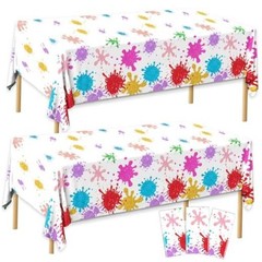 3Pcs Plastic Watercolor Paint Party Tablecloths – Art Party Decorations