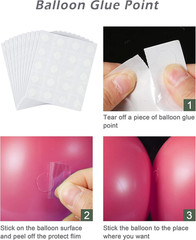 12 Holes Wood Balloon Sizer Cube Box with 200 PCS Balloon Glue Points, Collapsib