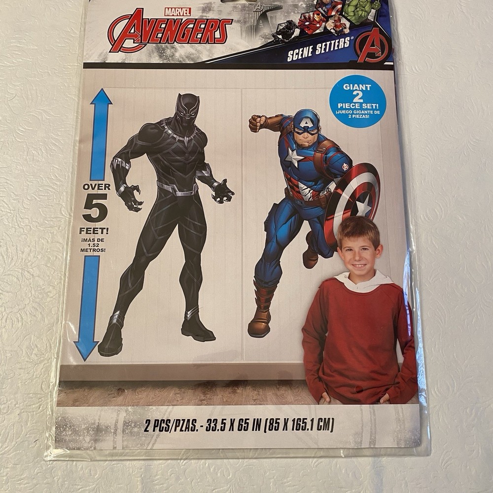 Marvel Avengers Scene Setter Backdrop Captain America & Black Panther (5 Ft) 2pc