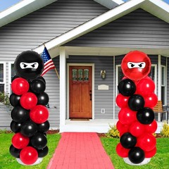 2 Sets Ninja Party Decorations Ninja Adjustable Balloon Column Stand Kit Meta…