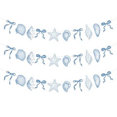 Bow Starfish and Shell Banner, Beach Bachelorette Party Decorations Seashell …