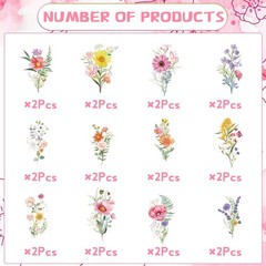 Wildflower Birthday Party Decorations – 48PCS Flower Party Decorations Floral…