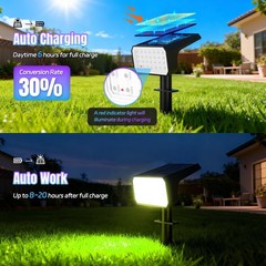 Solar Spot Lights Outdoor Color Changing, [4 pack/28 LED] 7 Modes Auto On/Off…
