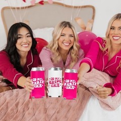 Bachelorette Set of 12 – 1 In My Bride Era and 11 In My Party Era Can Coolers