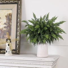 Juxdp Real Touch Christmas Cedar Branches-18 Inches, Artificial 18 in, Green