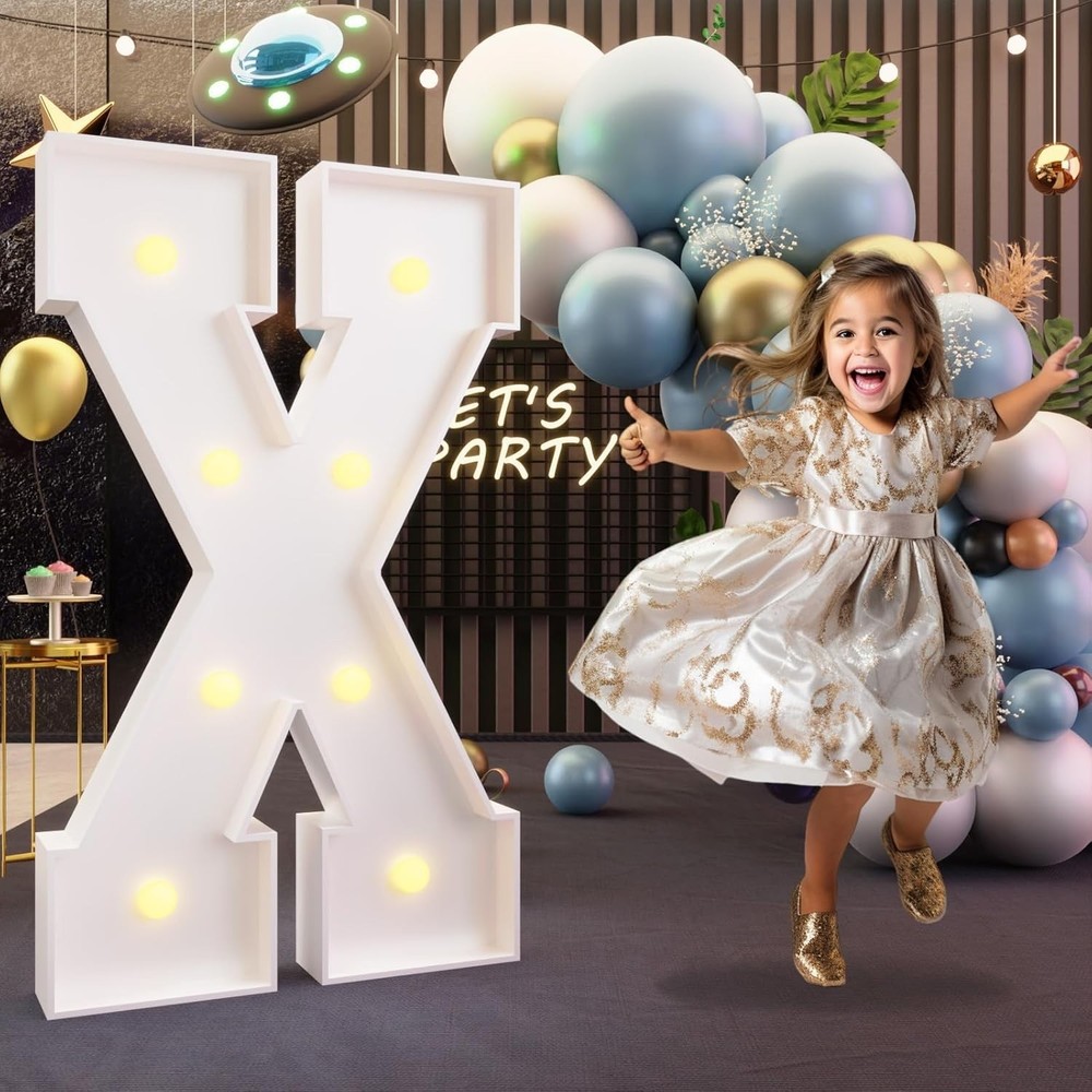 3FT Marquee Light Up Letters (X) , Large Light Up Letters for Party Decoration