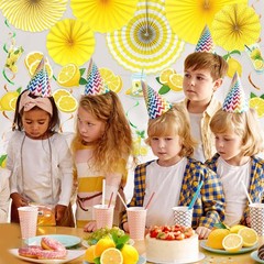 Lemonade Decorations Lemonade Party Banner Lemon Hanging Swirls Yellow Hangin…