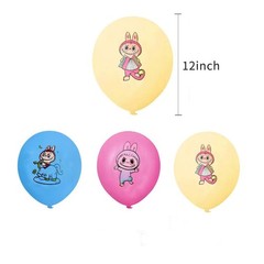 98Pcs Cute Cartoon Big Ears Bubu Birthday Party Supplies Set Plates Banner Ballo