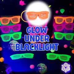 Mega-L 12 Pcs Glow in The Dark Glasses, Glow in The Dark Party Supplies, Neon…