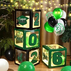 Festive Graduation 2026 Balloon Boxes Set with LED Lights – Easy Assembly & Safe