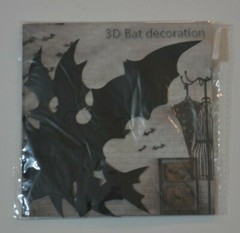 Halloween Party Decorations Supplies Orange Banner 3D Bats Stickers Favor LOT