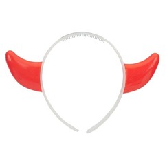 Glowing Devil Horn Headband Halloween Fancy Dress 13cm x 14cm Red X 1