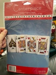 Creative Converting Poker Cards Centerpiece 4 Stand-Up Pieces New!!!!