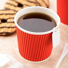Restaurantware 500-Ct Disposable Red 4-Oz Hot Beverage Cups Ripple Wall Design
