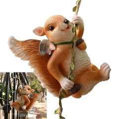 Lifelike Squirrel Eye-catching Garden Art Indoor Outdoor Display For Balcony