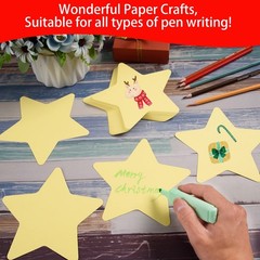 72 PCS Yellow Star Cutouts Glue Point Dots 6 Inch Large Paper Board Decor