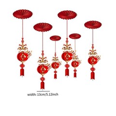 6Pcs Happy New Year Ceiling Decorations 2026 for Home Party Living Room