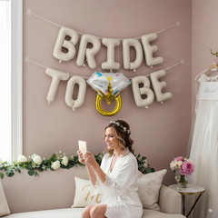 Beige Bachelorette Party Decorations, Cream White Sand Bride to Be Bridal Shower