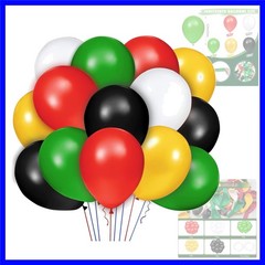with Ribbons, 45 Pack 12 Inch in Black White Yellow Red Green, Perfect for Ju…