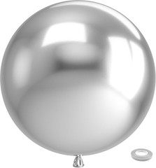 Metallic Silver Giant Balloons 36 Inch 8 Pack Jumbo Chrome Silver Balloons L…
