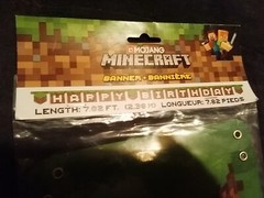NEW MINECRAFT Birthday Banner 7.82 Feet Long