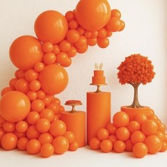 147 Pcs Orange Balloon Different Sizes 18 12 10 5 Inch Fall Balloons Arch Ygju