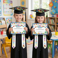 Kindergarten Graduation Stole Cap – 5 Pcs Preschool Graduation Sash Decorations