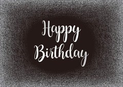 Happy Birthday Photo Booth Backdrop – Blak Silver 7x5FT