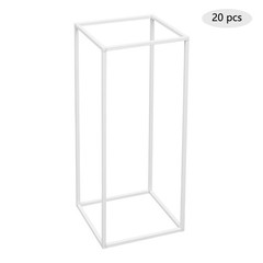 20pcs White Iron Wedding Flower Stands, Wedding Table Decorations, Floral Holder