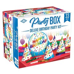 Deluxe Birthday Party Kit PARTY Box 33 Pieces