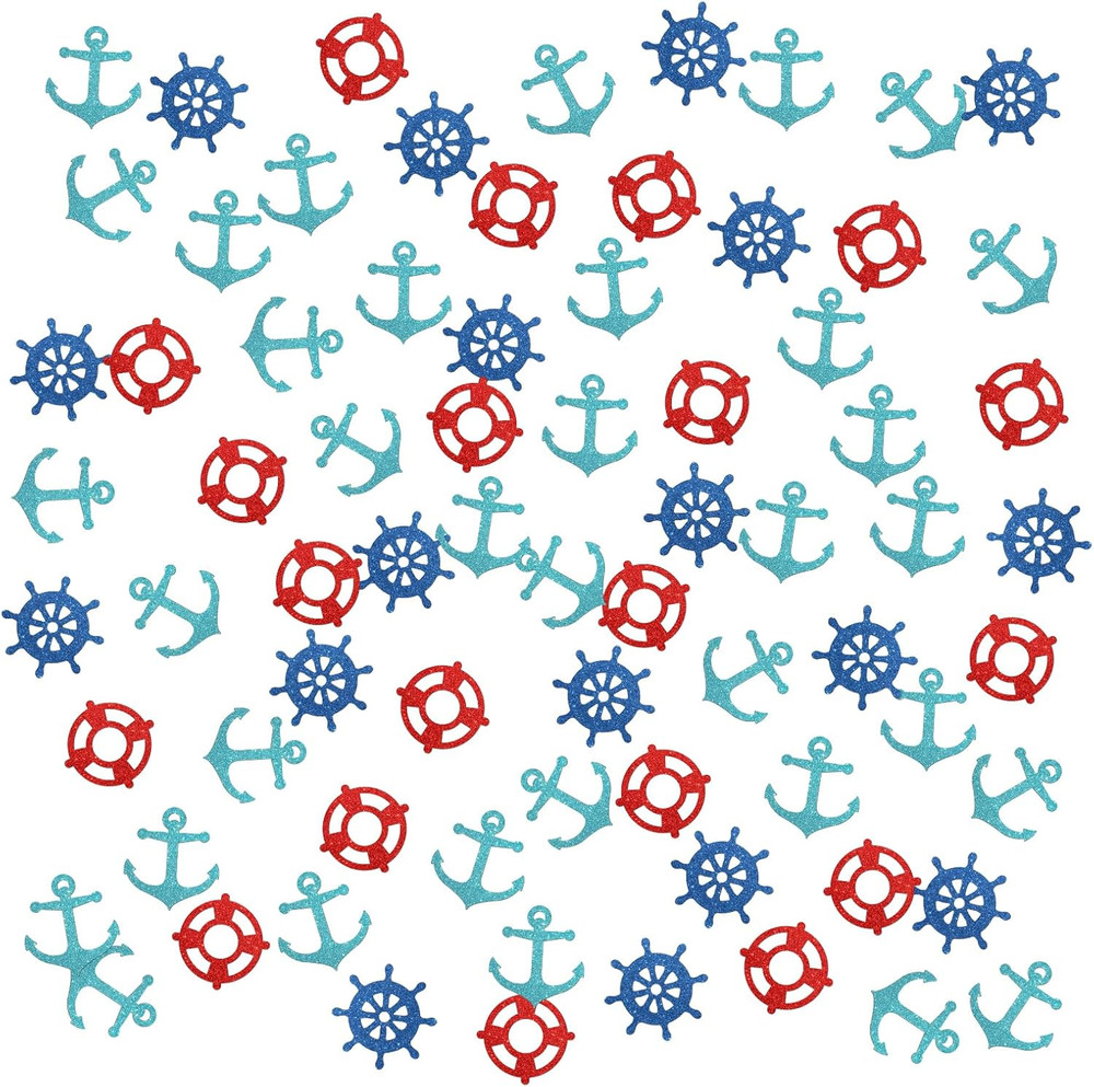 Nautical Theme Confetti Glitter, Ship Anchor Confetti, Baby Shower, Wedding Part