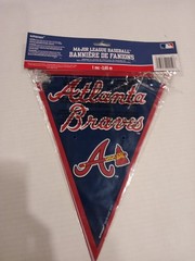 MLB Pennant Banner 1pc – 12 Ft Long Atlanta Braves Plastic Brand New Tailgating