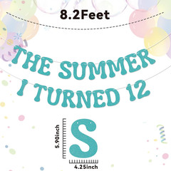 The Summer I Turned 12 Banner – Bruh Teen Boy 12Th Birthday Decor, Cheers to 12
