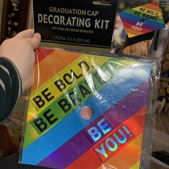 Graduation Cap Decorating Kit LGBTQ+ Pride Rainbow School Party Supply New