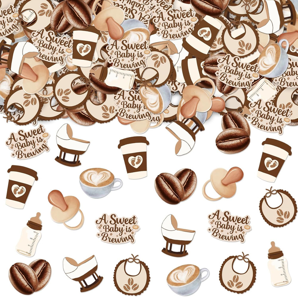 A Baby Is Brewing Baby Shower Decorations, 200PCS a Sweet Baby Is Brewing Confet