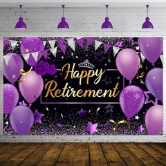 Retirement Party Decorations Extra Large Fabric Banner Photo Booth Backdrop